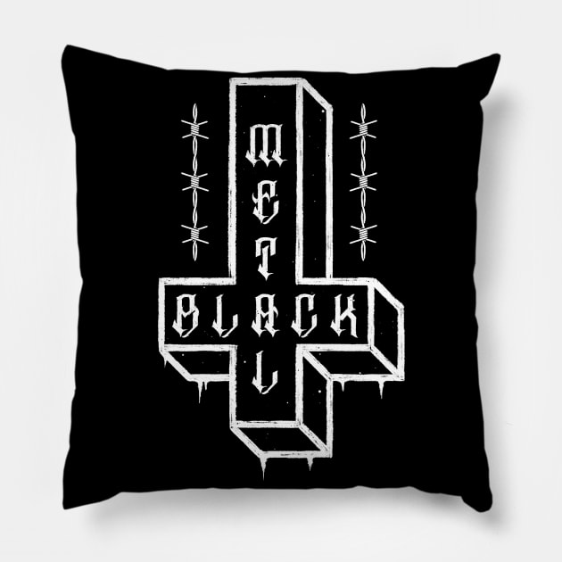 Horns Up! Pillow by FourteenEight