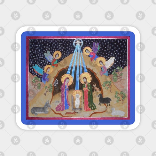 Silent Night Nativity Magnet by DebiCady