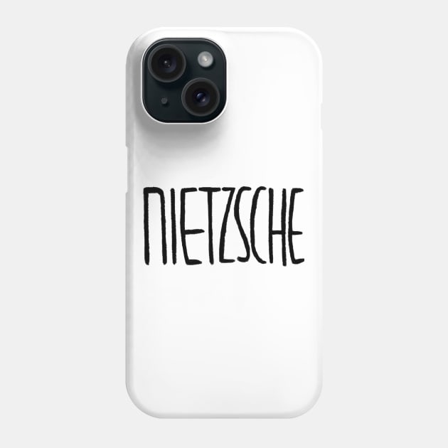 German philosopher, Friedrich Nietzsche Phone Case by badlydrawnbabe