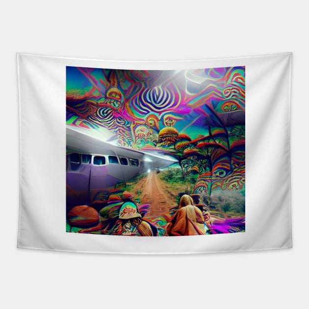 Psychedelic Roadtrip Tapestry by Mihadom