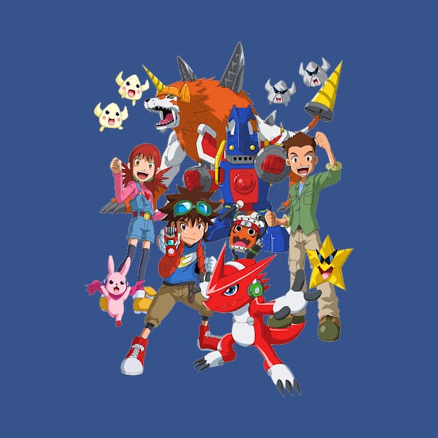 Digimon Digital Monsters tees fan art awesome Gift for Digimon Lovers by MIRgallery