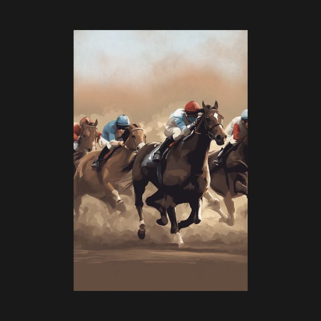 Horse Racing Sports at the Track by LittleBean