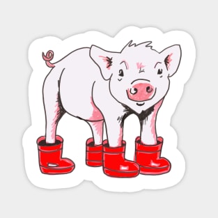 Pig in Wellies Magnet