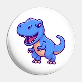 Cute Blue Tyrannosaurus Pin