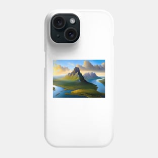 Fantasy Mountain Landscape - Drei Zinnen in the Dolomites Phone Case