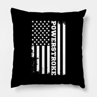 Power Stroke American Flag Pillow