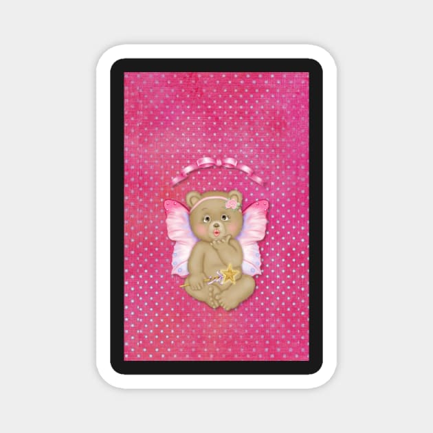 Fairy Bear Kiss Fantasy Magnet by SpiceTree