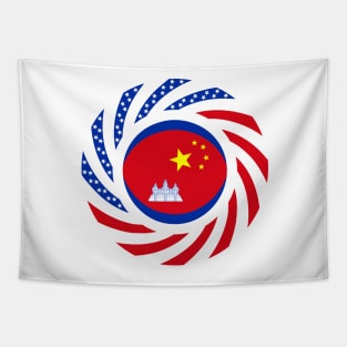Chinese Cambodian American Multinational Patriot Flag Series Tapestry