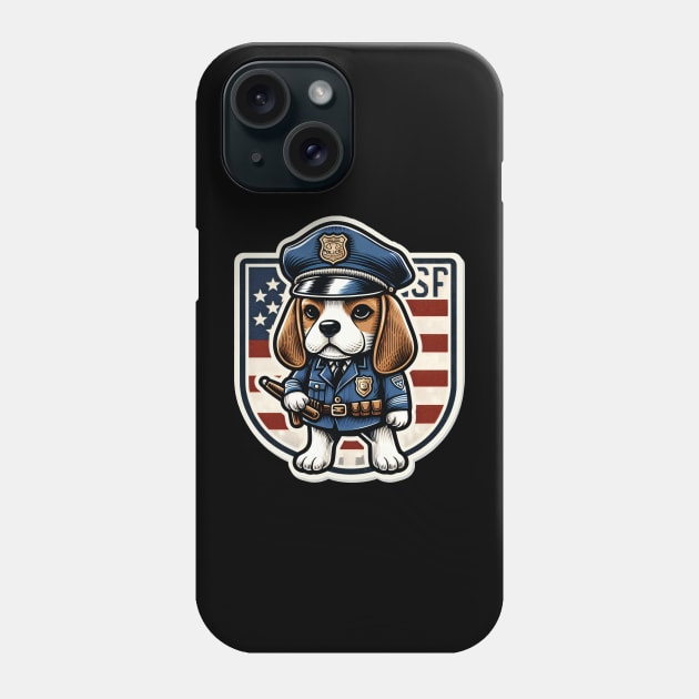 Beagle Police Phone Case by k9-tee