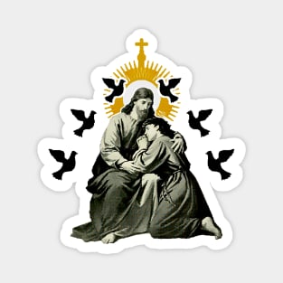 Holy Eucharist with Jesus Christ and the Holy Spirit Magnet