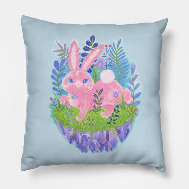 Crystal Bunny Pillow by zindyconz