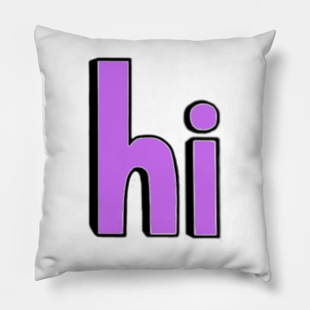 This is the word HI Pillow by Embracing-Motherhood