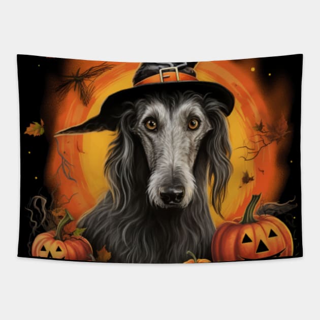 Scottish Deerhound Halloween  Design Tapestry by NatashaCuteShop