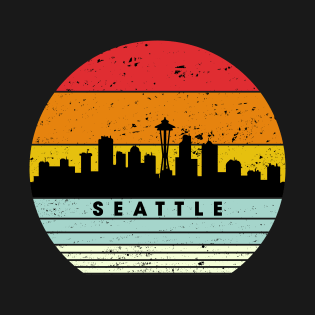 Seattle Shirt Vintage Seattle Souvenir USA Skyline by Nikkyta