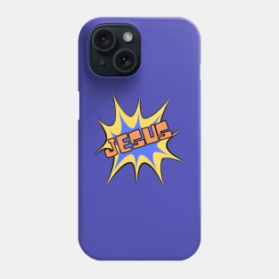 Christian Faith Design, Comic Book Style - Jesus Is My Super Hero Phone Case