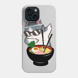 Funny Crazy Foodie Food Lover Noodle Ramen Cat Phone Case