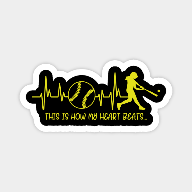 This Is How My Heart Beats Funny Fastpitch Softball Hitter - Softball Coach Gift - Magnet | TeePublic This Is How My Heart Beats Funny Fastpitch Softball Hitter - Softball Coach Gift - Magnet | TeePublic