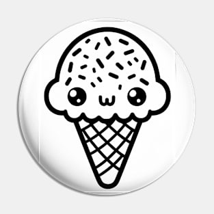 Ice Cream Cone With Sprinkles Pin