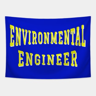 Environmental Engineer in Yellow Color Text Tapestry