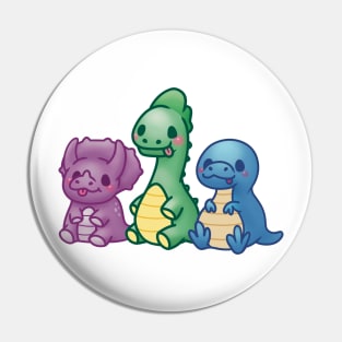 Dinosaur Collection blue purple green Pin