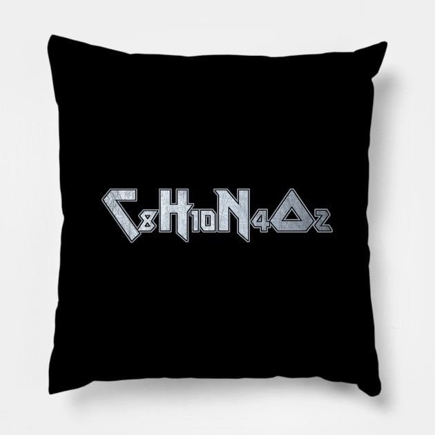 Caffeine formula Pillow by BjornCatssen