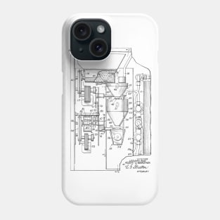 Coffee Brewing Machine Vintage Patent Hand Drawing Phone Case