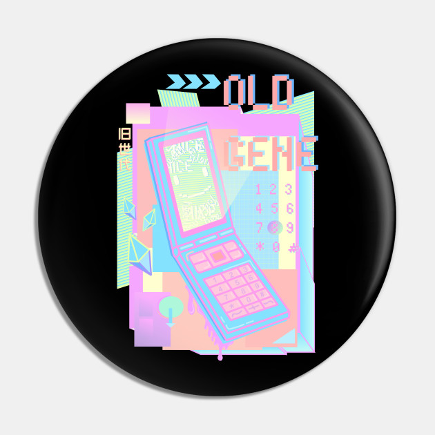 Aesthetic Old Generation Flip Phone Egirl Aesthetic Pin Teepublic