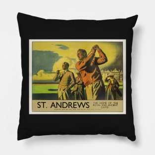 St Andrews Golf Lithograph Pillow