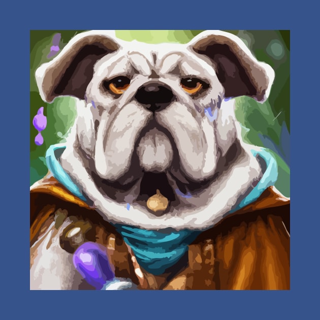 Bulldog Mage Art Print by Furrban