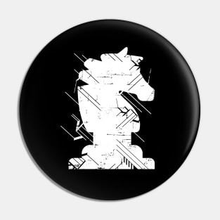 Chess Power White Knight Pin