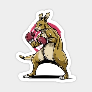 Kangaroo Boxing Jab and Punch Magnet