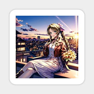 sunset aerith Magnet