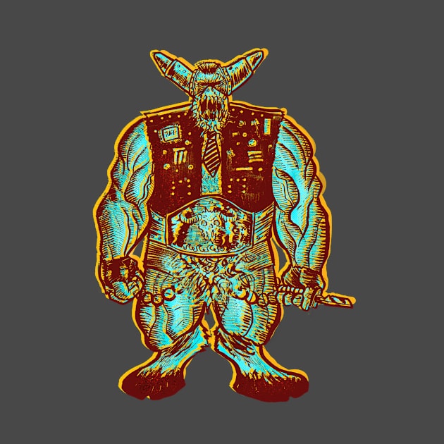 Wrestling Champ Biker Monster by jkroeg