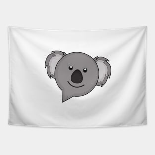 Cute Koala Cartoon Character In Speech Bubble Tapestry