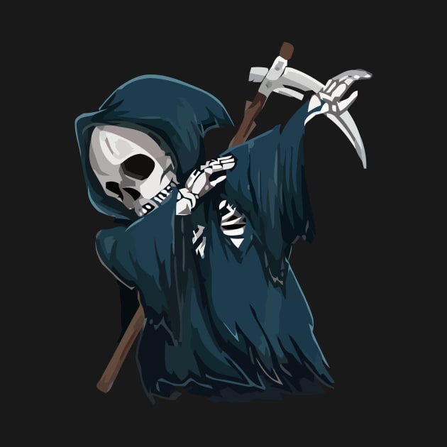 Funny Dabbing Grim Reaper Skeleton by jargony