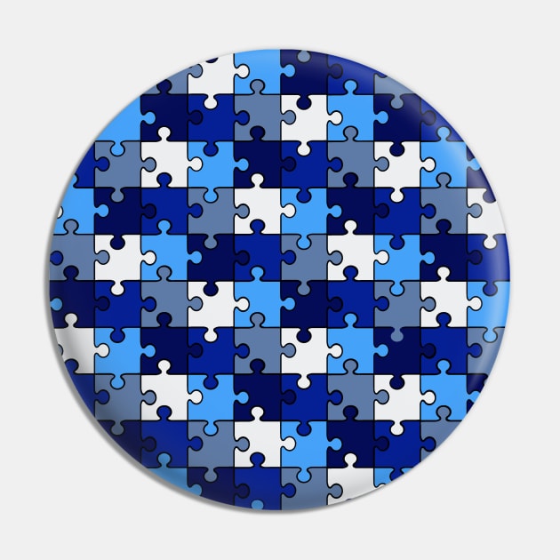 Blue and white puzzle design Pin by rlnielsen4