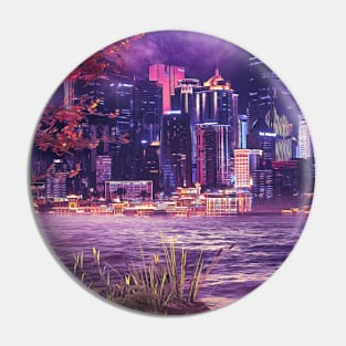 Lilac Skyline Pin