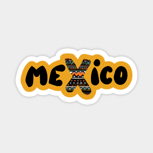 Mexico Design Aztec Print Style Magnet by covostudio