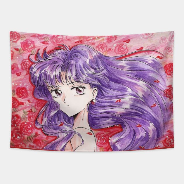 Rei Hino in Roses Tapestry by eosofdawn