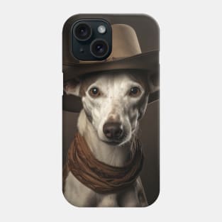 Cowboy Dog - Whippet Phone Case