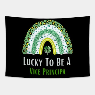 Lucky To Be A Vice Principal Rainbow St Patricks Day Tapestry