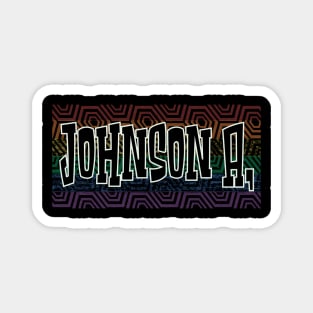 LGBTQ PATTERN AMERICA JOHNSON Magnet