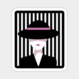 woman in hat retro  design Magnet