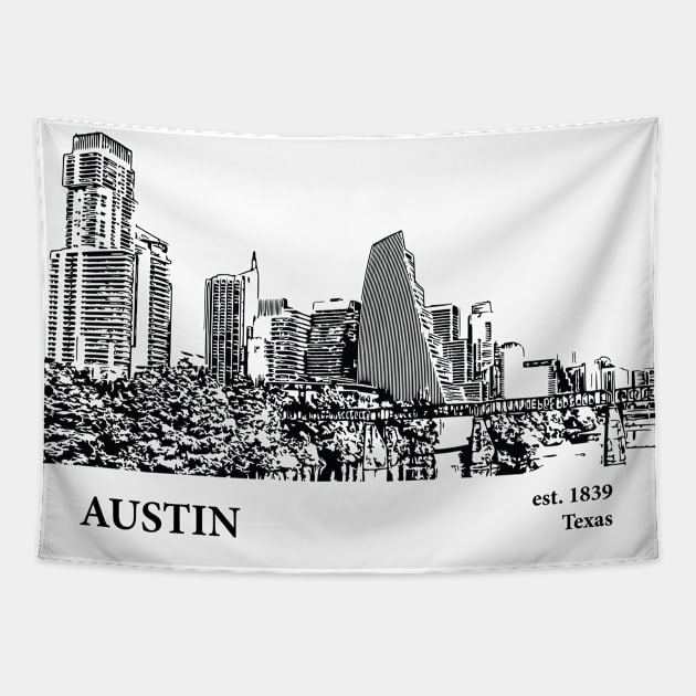 Austin - Texas Tapestry by Lakeric