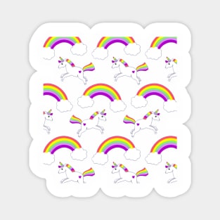 Unicorn rainbow pattern Magnet