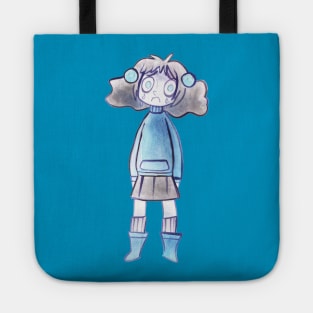 Sad Blue Girl Tote