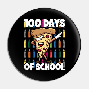 100 Days of School Dabbing Pepperoni Pizza Slice Pin