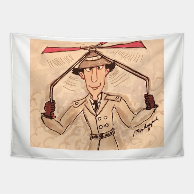 Inspector Gadget Tapestry by TheArtQueenOfMichigan 