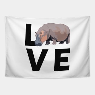 Hippo - Love Hippopotamus Tapestry