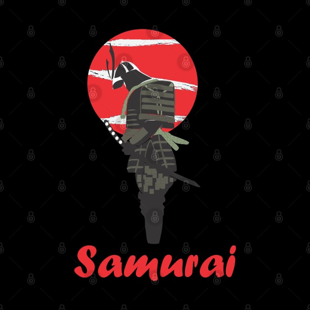 Samurai in the moon by Aestcoart